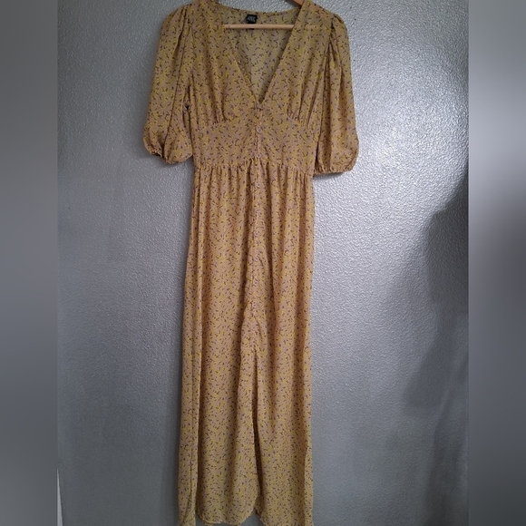 Floral Semi Sheer Summer Maxi Dress Size S - Picture 7 of 16